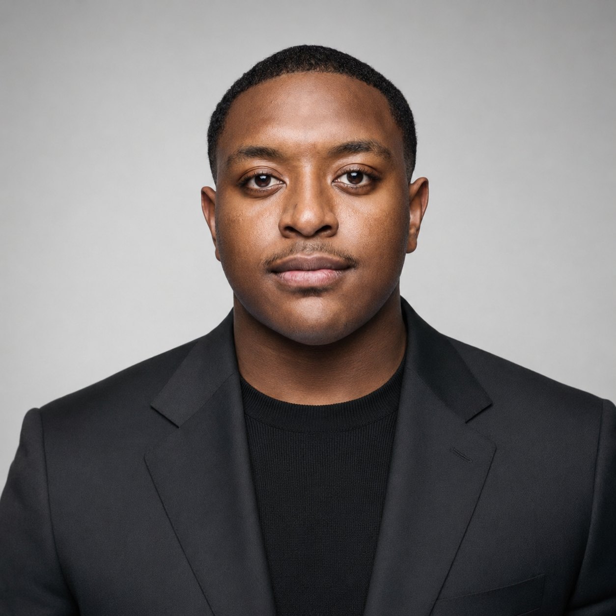 Markus Stevenson in a black suit